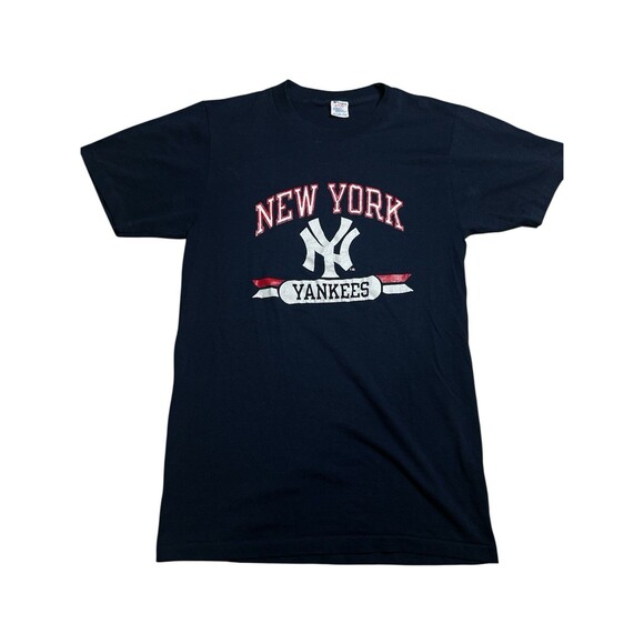 Champion Other - Vintage 80s Champion New York Yankees Single‎ Stitch T Shirt Size Large Navy